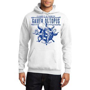 Gamer Octopus Hoodie - Unisex White